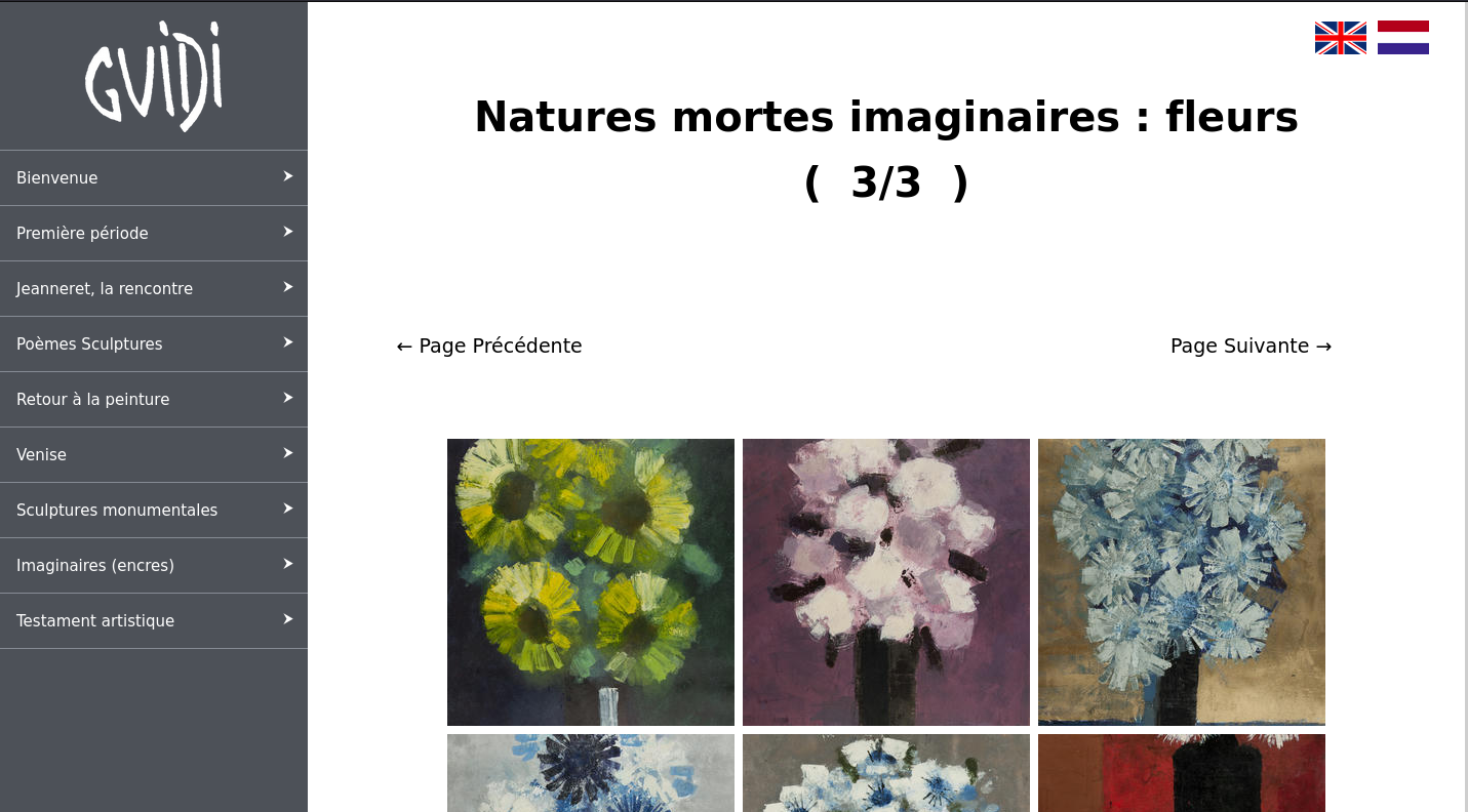 Page "Natures mortes imaginaires"