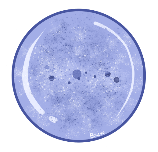 Le Système Solaire contenu dans une bulle